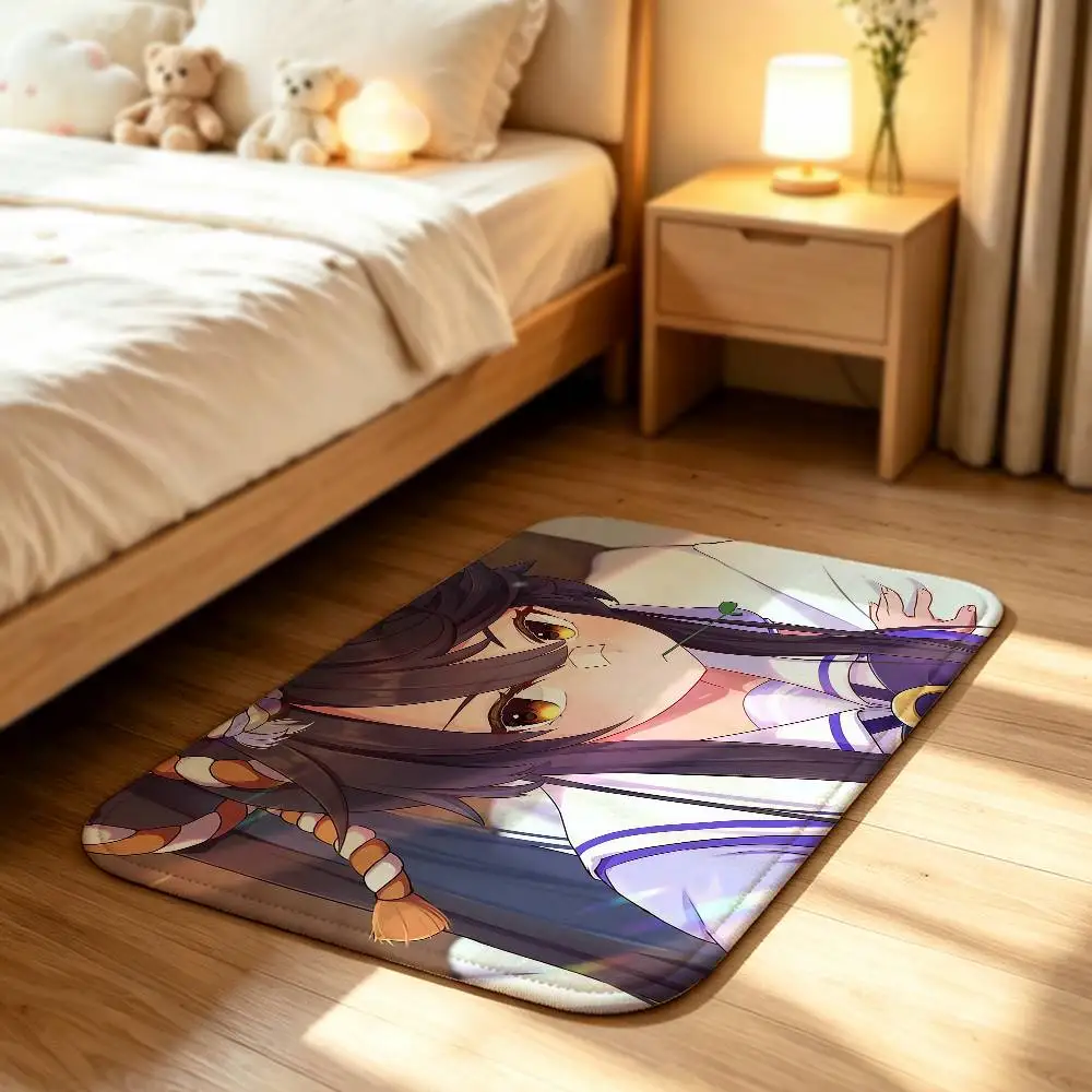 Umamusume-P-D N-Narita Brian Soft Comfortable Short Plush Rug Carpet mat Anti‑Slip Floor Mat Machine Washable Home Decor