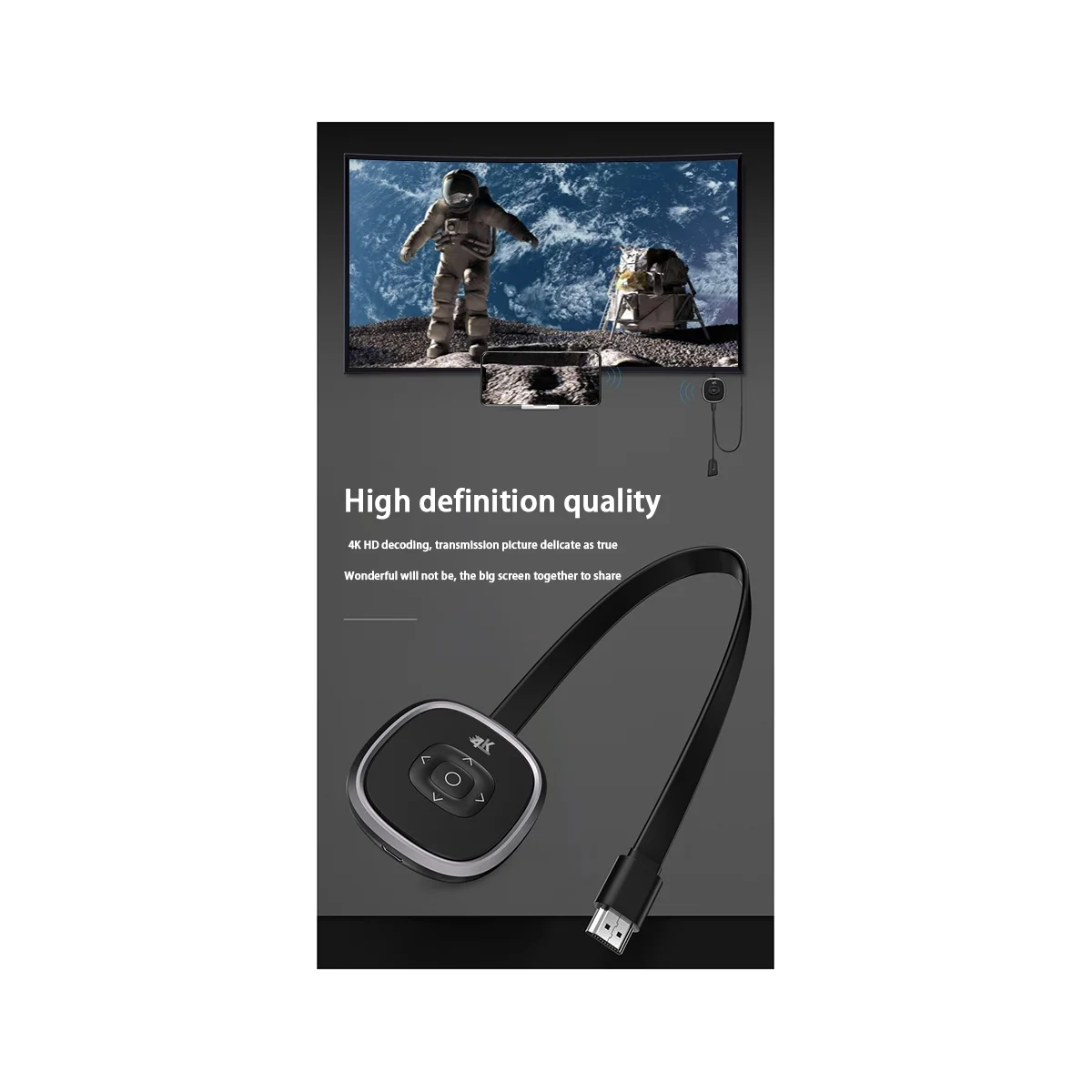 جهاز شاشة الهاتف الخليوي اللاسلكي ، محول العرض ، عجلات الشاشة ، 4K HD ، G22 ، 2.4G