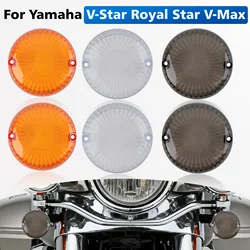 4/2Pcs Motorcycle Turn Signals Lens Cover Smoke/Clear/Amber For Yamaha V Star 650 1100 Vmax 1200 1700 Indicator Indicator Covers