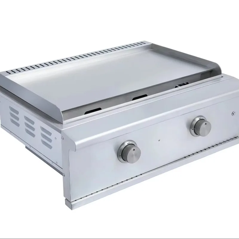 

Современный гриль премиум-класса из нержавеющей стали 304, с плоской вершиной, для приготовления пропана на открытом воздухе, планча с металлической конструкцией