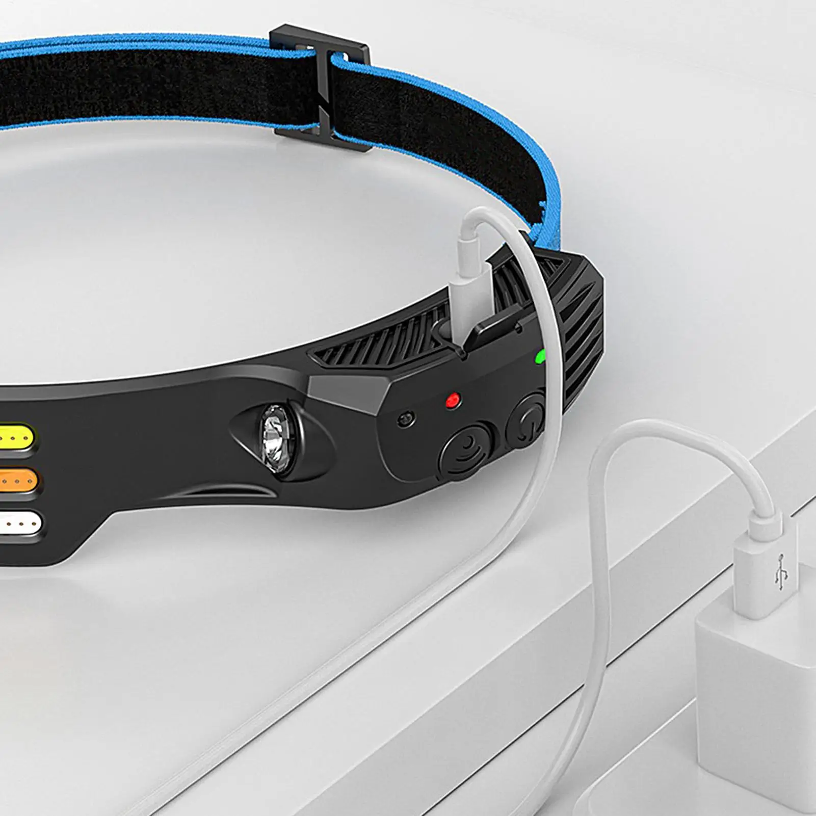 

Налобный фонарь, суперяркий, с датчиком движения, перезаряжаемый, для походов, рыбалки, активного отдыха, ночной езды на велосипеде