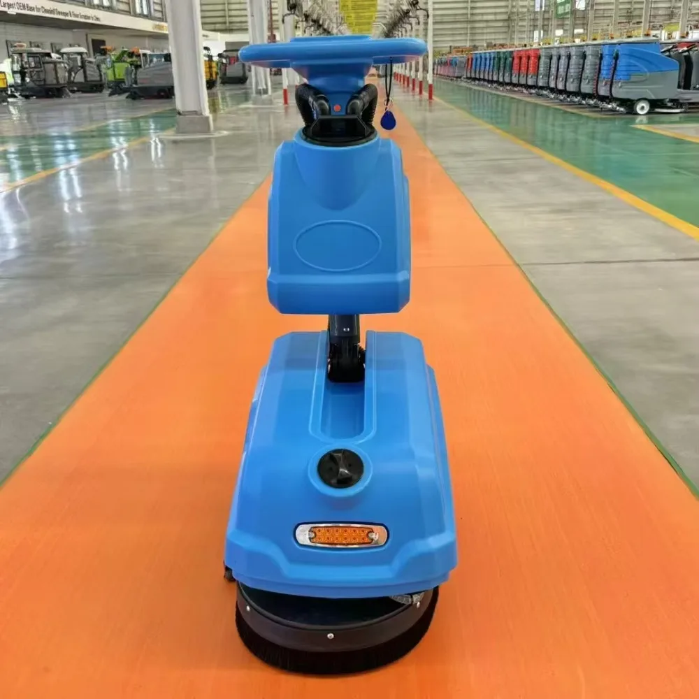 Portable Floor Scrubber, Grey Electric Floor Washer, Home Supermarket Warehouse Cleaning Machine, Efficient Wash Tool view 6