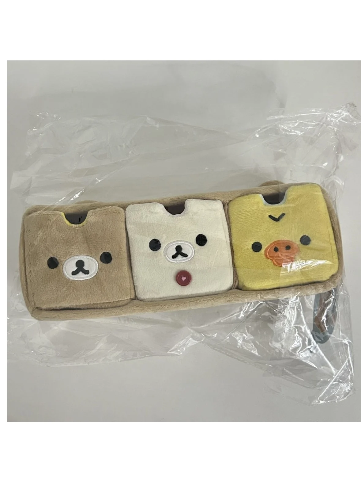 Japan fashion Cute Pine Bear San-X Xiong Ge Xiong Mei Nose Chicken Storage Box Plush Jewelry Separated Storage Box