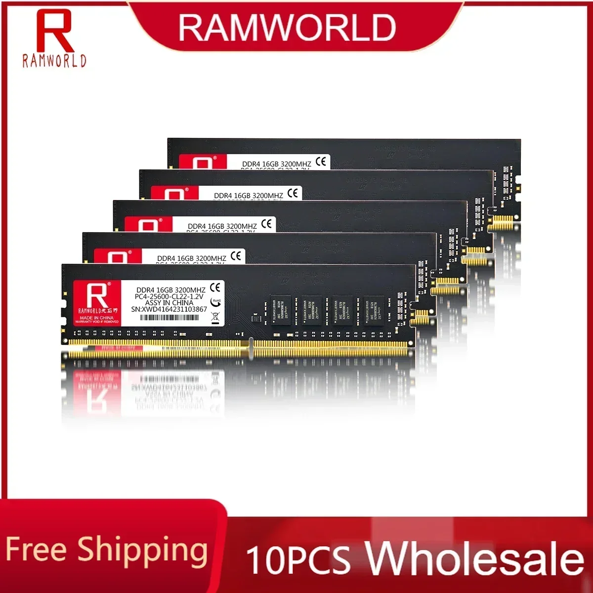 RAMWORLD DDR3 DDR4 16GB 8GB 4GB 1333MHz 1600MHz 2133MHz 2400MHz 2666MHz 3200MHz 1.35V 1.2V DIMM คอมพิวเตอร์ Memoria RAM