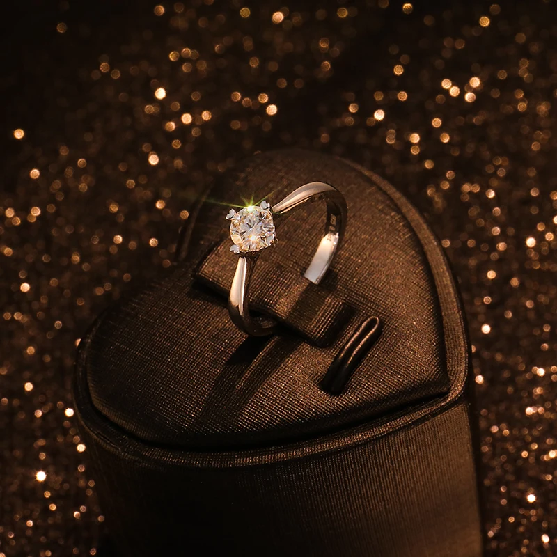 

Provence Classic Solitaire ring White Gold 4claw 0.5ct IGI D/VS1 Round Lab Diamonds Everyday Wedding Engagement Rings Custom