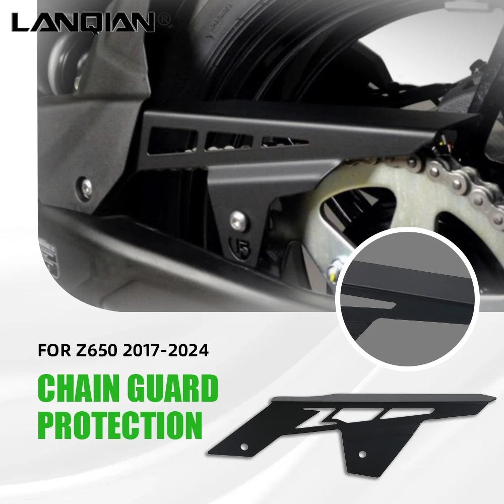 

Chain guard Cover FOR Kawasaki Z650 Motorcycle Chain Guide Pulley Chains Stabilizer Chainring Protector Plate Guard 2017-2024