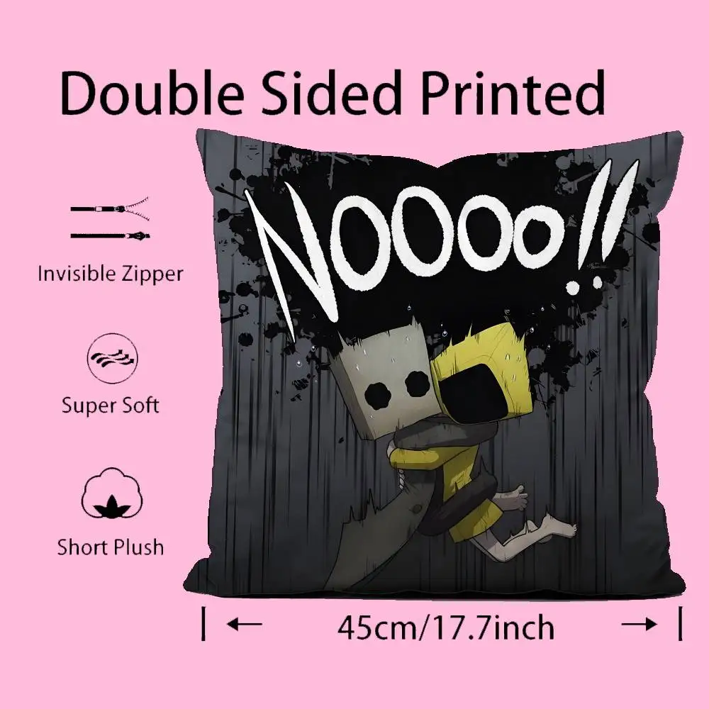 لعبة ليتل كوابيس كيس وسادة مكافحة الغبار المخدة غير مرئية زيبر حريري قصير أفخم غطاء وسادة أريكة