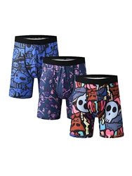 Men's Underwear 1 Piece Halloween Pop-up Boxer Briefs Comfortable Soft No Trace Mid-Length Boys' Boxer Briefs