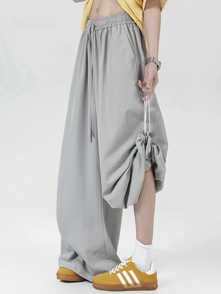 

GLM модные брендовые брюки для десантника Qui Dry, мужские летние тонкие свободные прямые широкие плиссированные спортивные брюки, дышащие повседневные...