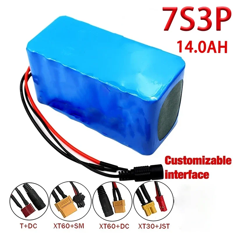 

Customizable Plug 7s3p Lithium Battery Pack 24V 14Ah 18650 with US/EU 2A Charger for Electric Bicycles and Mopeds