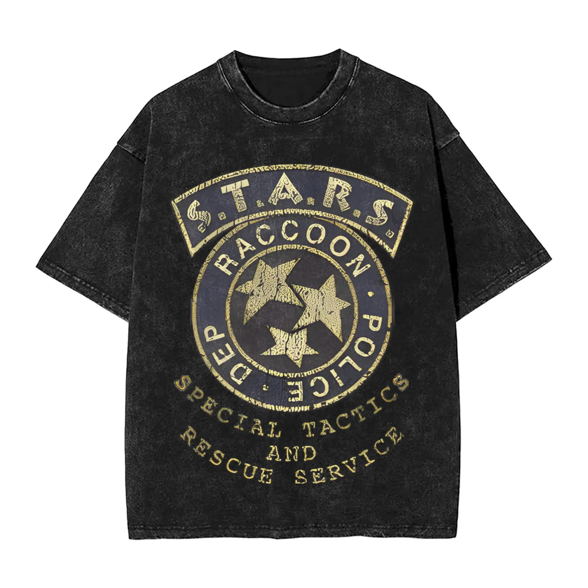 

Game Resident Eviling 4 Umbrellas Corporation Washed T-Shirt Couple Vintage Cotton T Shirts Beach O-Neck Trending Tees Oversize