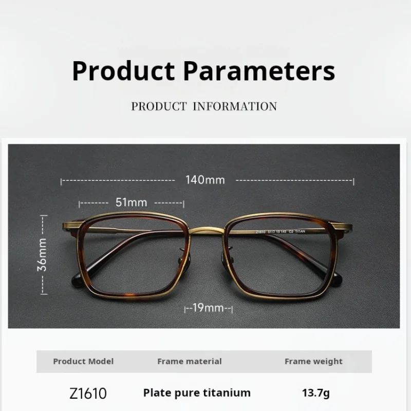 إطار نظارات OLLYMURS للرجال من التيتانيوم النقي إطار كامل للنساء نظارات طبية لقصر النظر البصري على الموضة 1610
