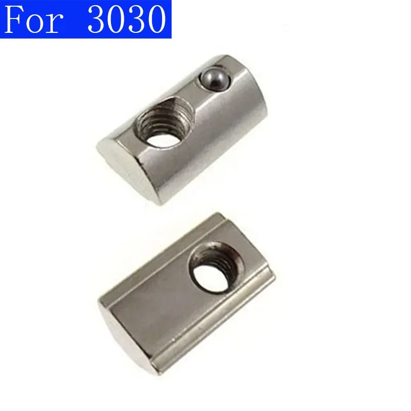 M4 M5 M6 M8 T-Nut Round Roll T Slot Spring Nut 3030 Series Nickel Plated  For 3030 Aluminum Extrusions