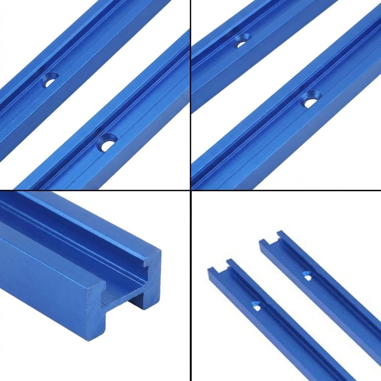 Aluminum T-Slot for miter Track Aluminum Alloy Double Cut Design Easy Installation Fixture Slot Mounting Holes