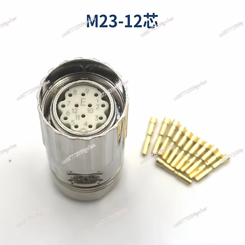 M23 Aviation Connector 623 Series Servo Encoder Female Socket 12Pin 17Pin Signal Feedback Cable Connector