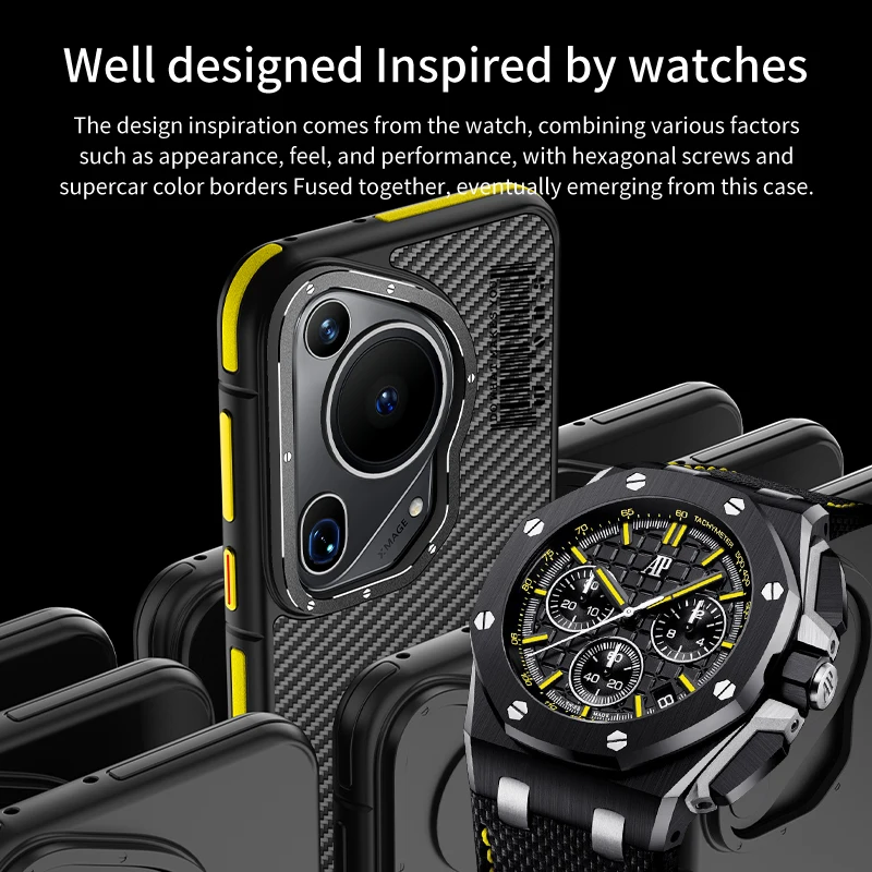 Kevlar Carbon Fiber Aramid Phone Case for Huawei Pura 70 Ultra Plus Pura70 Pro+ Magnetic Wireless Charging Shockproof Back Cover