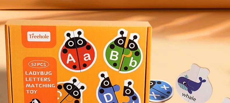 Alphabet-Lernpuzzle-Spielzeug, passendes Buchstabenspiel, Montessori-Lernspielzeug aus Holz für Kleinkinder, Aktivitäten im Vorschulalter – Detail 1