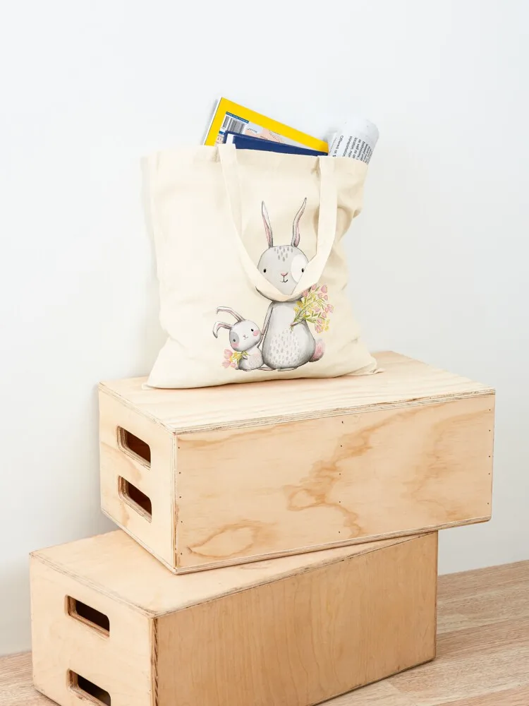 ترحيب الربيع لطيف الأرانب المائية حمل حقيبة حقيبة قماش للنساء حقيبة يد حقائب نسائية حقيبة قماش