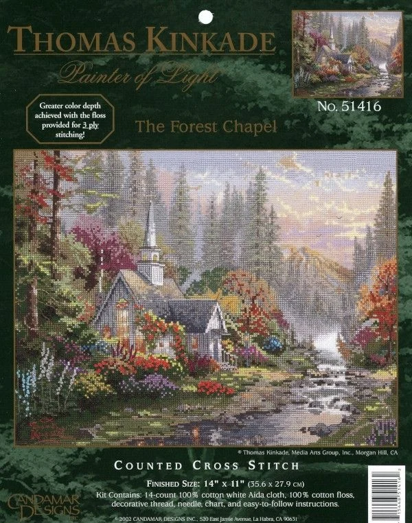 

Forest Chapel 46-39 Needlework Kit unprinting Cross Stich Set DIY Kits Cross-stitch Embroidery Set Stitch Kit