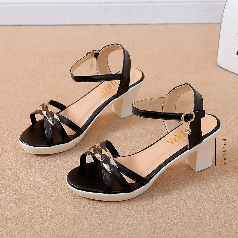 Fashion Wedge Sandals Women Comfortable Summer High Heels White Shoes Woman Rhinestones Shoes Size 40