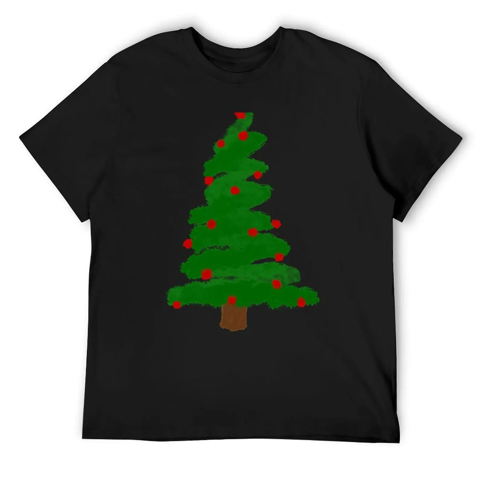 Watercolor Christmas Tree T-Shirt oversized t shirt man t shirt mens plain t shirts