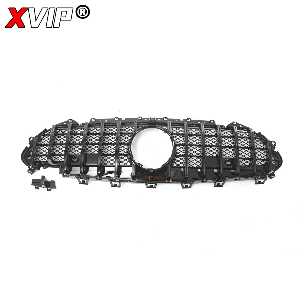 XVIP GTR Style Racing Grills For Mercedes Benz CLS C257 CLS450 CLS53 19-22 Black Front Bumper Grille Radiator Grill With W/Net