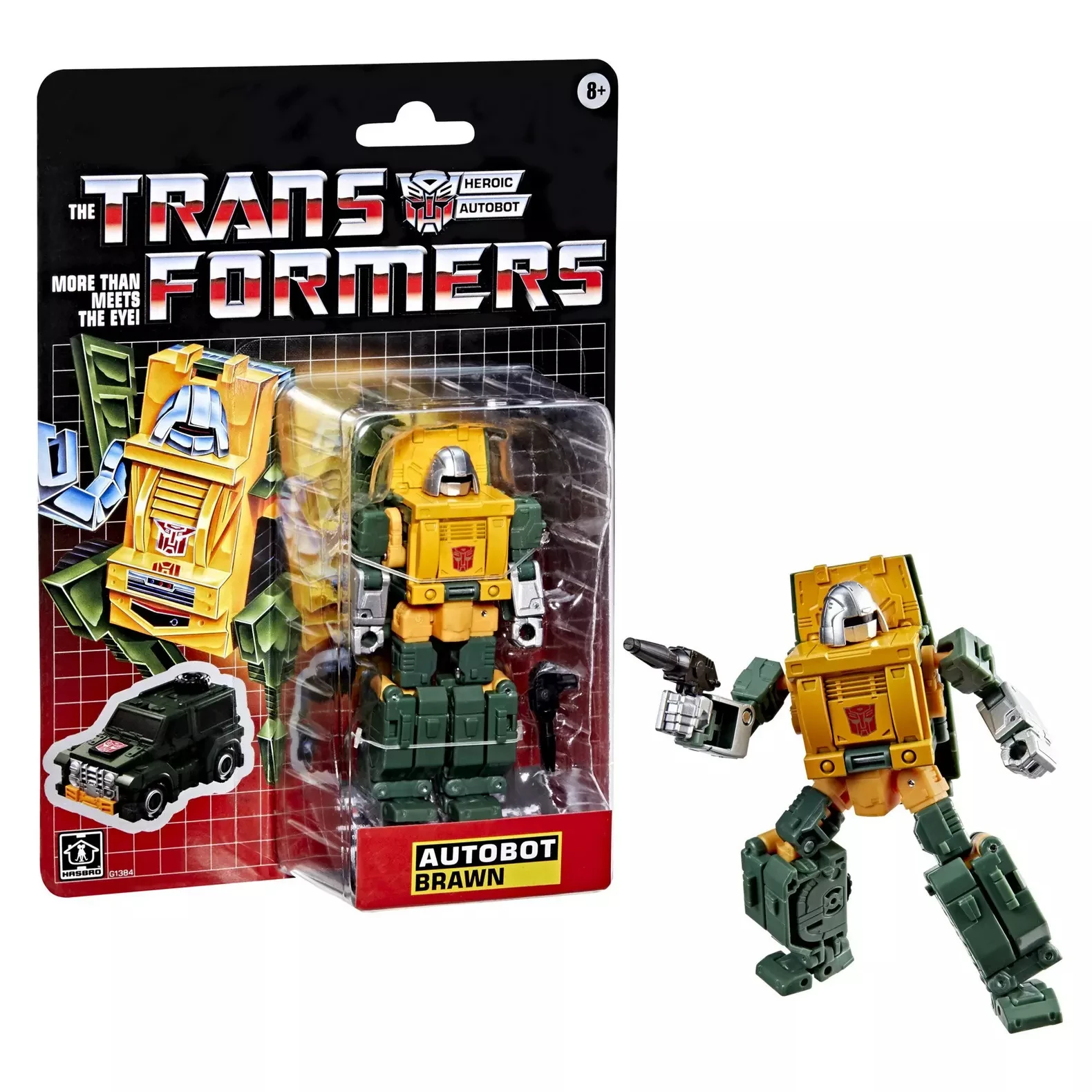 

Transformers Toys Retro Cardback Deluxe G1 Autobot Brawn Action Figure Toy Gift
