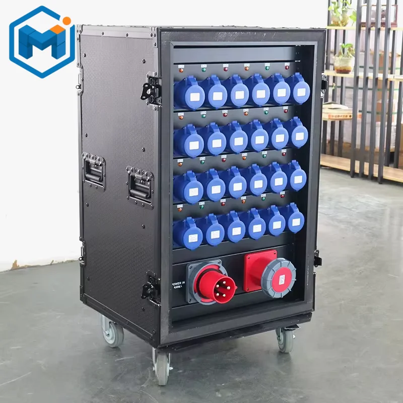 26-Channel Waterproof Stage Power Distribution Box 380V Light Power Control ISO Certified Metal Equipment Box