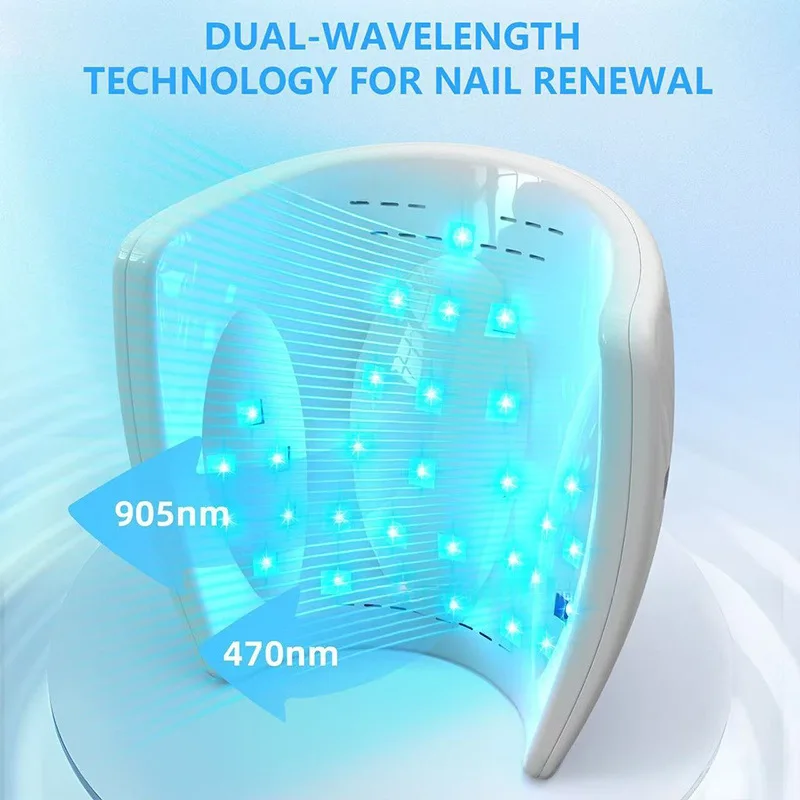 อุปกรณ์ทำความสะอาดเชื้อราที่เล็บสำหรับเล็บเท้าหลายอัน อุปกรณ์รักษาเชื้อราที่เล็บด้วยแสงอินฟราเรด 905 นาโนเมตร ปลอดภัยและเชื่อถือได้