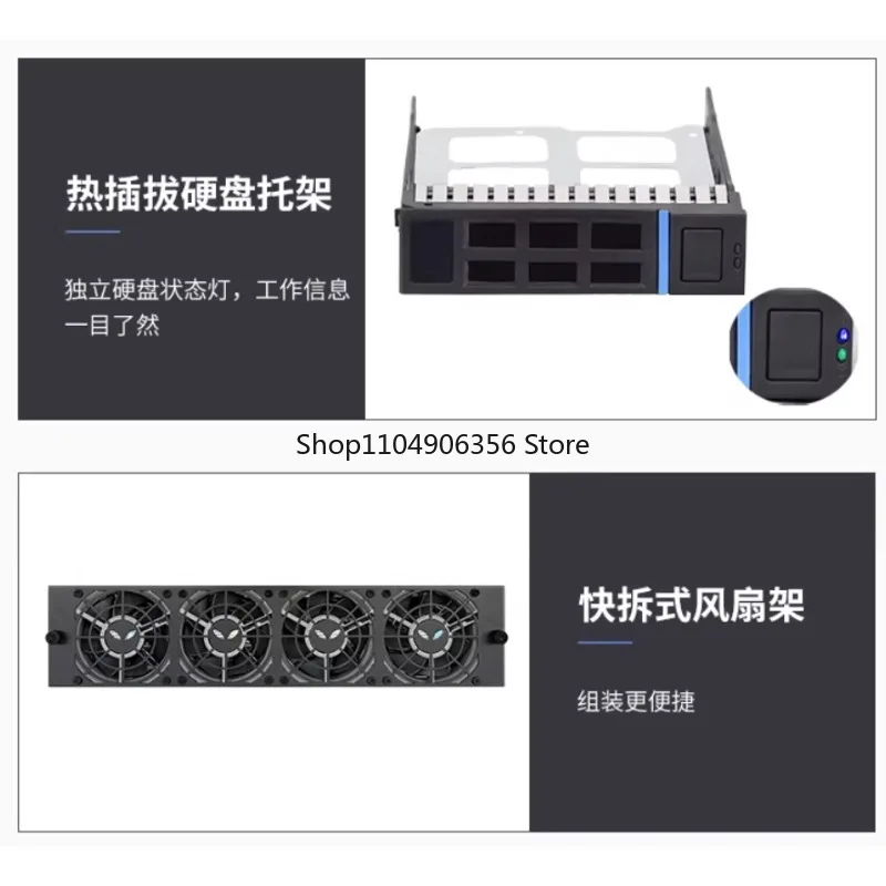 for 12 Bay NAS Chassis, ATX Motherboard, ATX Power Supply, 8 Full Height Slots, Enterprise AIO Server