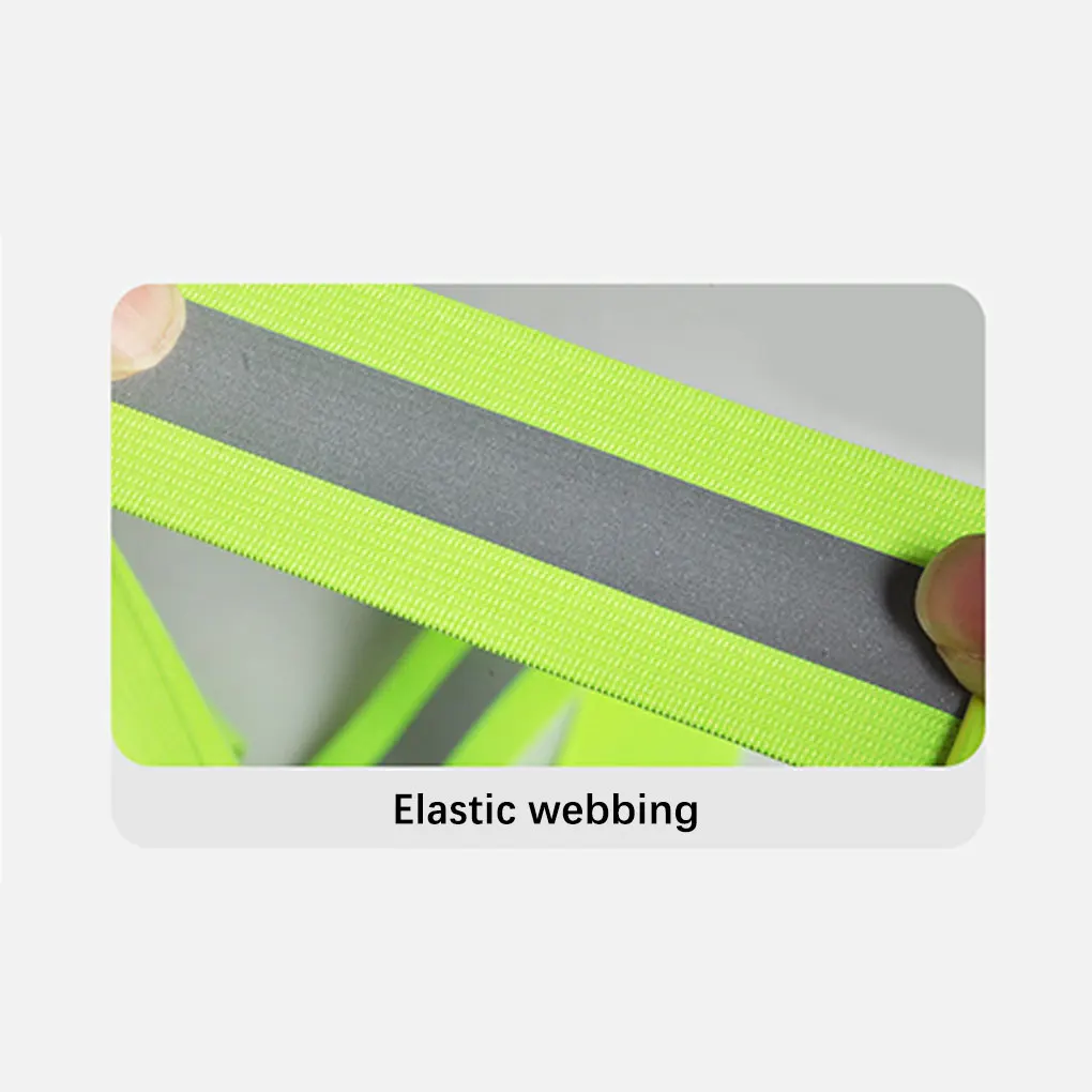 LED Reflective Vest Straps with High Visibility Adjustable Elastic Belt Motorcycle Night Running Accessories Blue