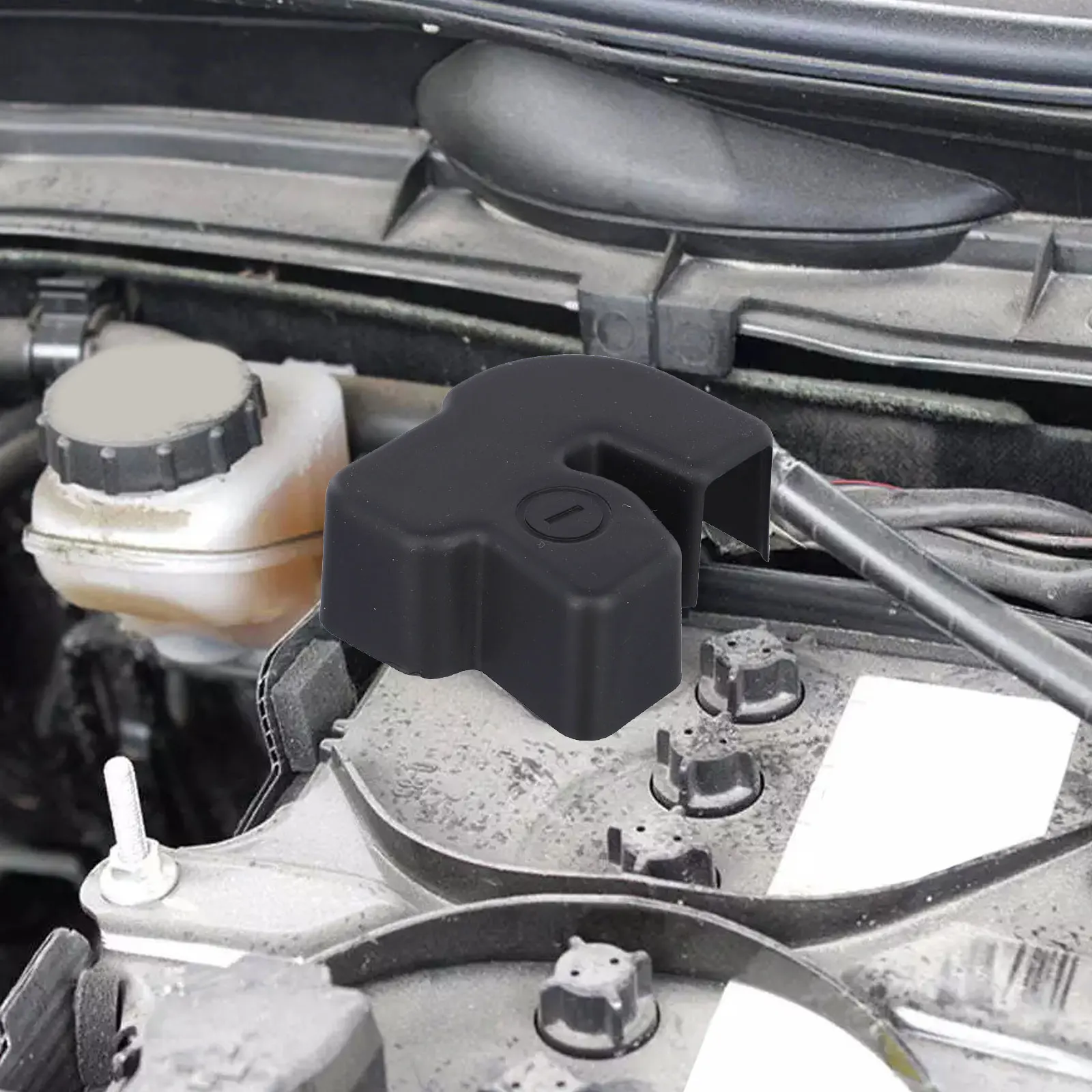 Car Battery Anode Negative Electrode Protector For Mazda 2 3 6 CX-5 CX-4 Black Plastic Terminal Protective Cover  ﻿