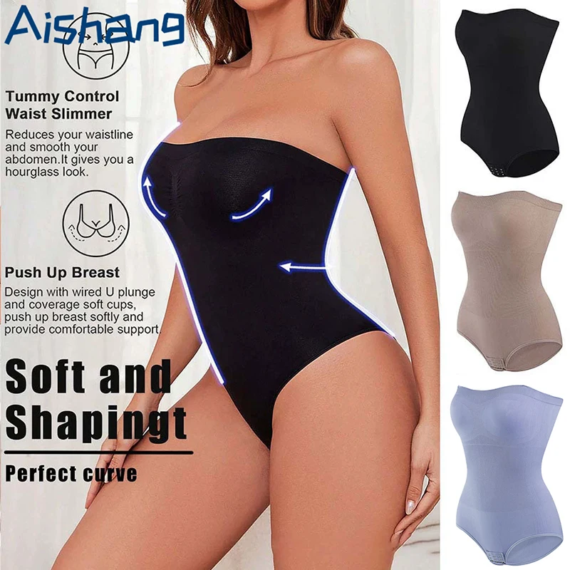 Women Bodysuit Shapewear Fajas Colombianas Corset Seamless Underwear Tummy Control Butt Lifter Full Body Shaper Slimming Strap