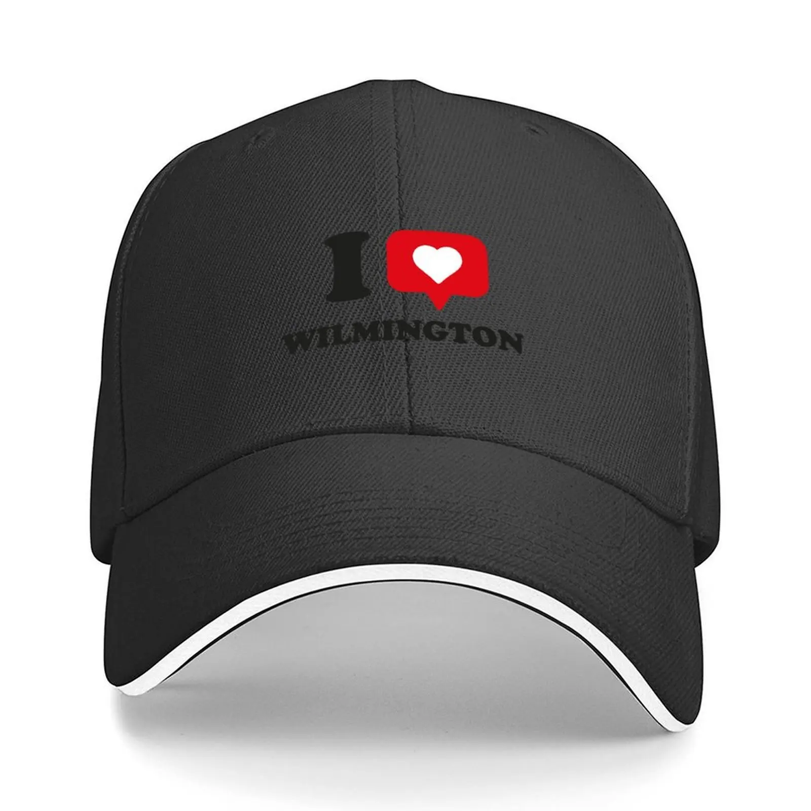 

I Love Wilmington, I Heart Wilmington, Hometown Wilmington, Delaware Baseball Cap Sunscreen Trucker Cap Hood Women's Beach Men's