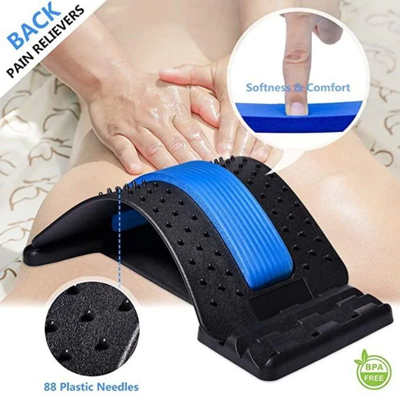 Spinal Curve Back Stretcher Magnetotherapy Multi-Level Adjustable Stretcher Waist Neck Fitness Lumbar Cervical Spine Pain Relief