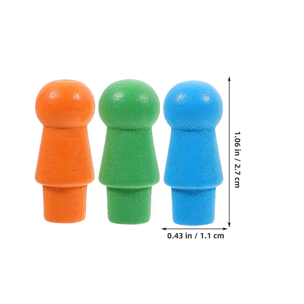 120Pcs Colorful Wooden Chinese Checkers Pegs Vibrant Board Game Pieces Replacement Pawns for Strategy Games Chess Set Game