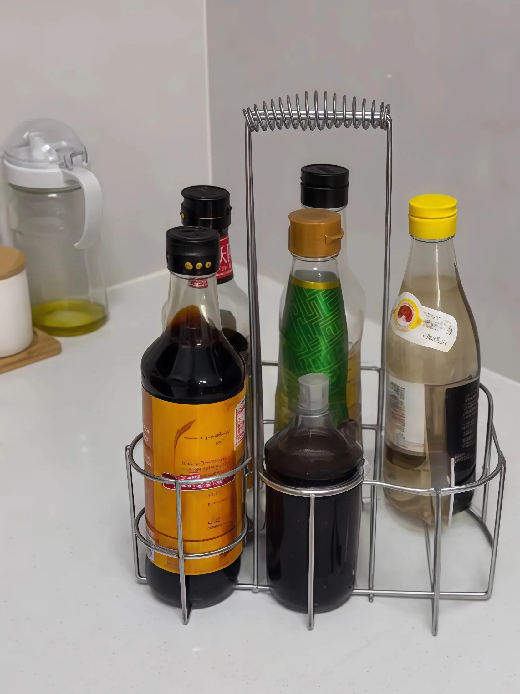 

Kitchen Multi-Functional Multi-Layer Storage Ra Spice Organizer Corner Countertop Metal elf PAMPAS Brand Home Organization