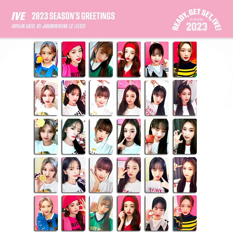 KPOP Season Greetings 2023 Ready, Get Set, Ive! High quality holiday greeting cards for fans to collect postcards