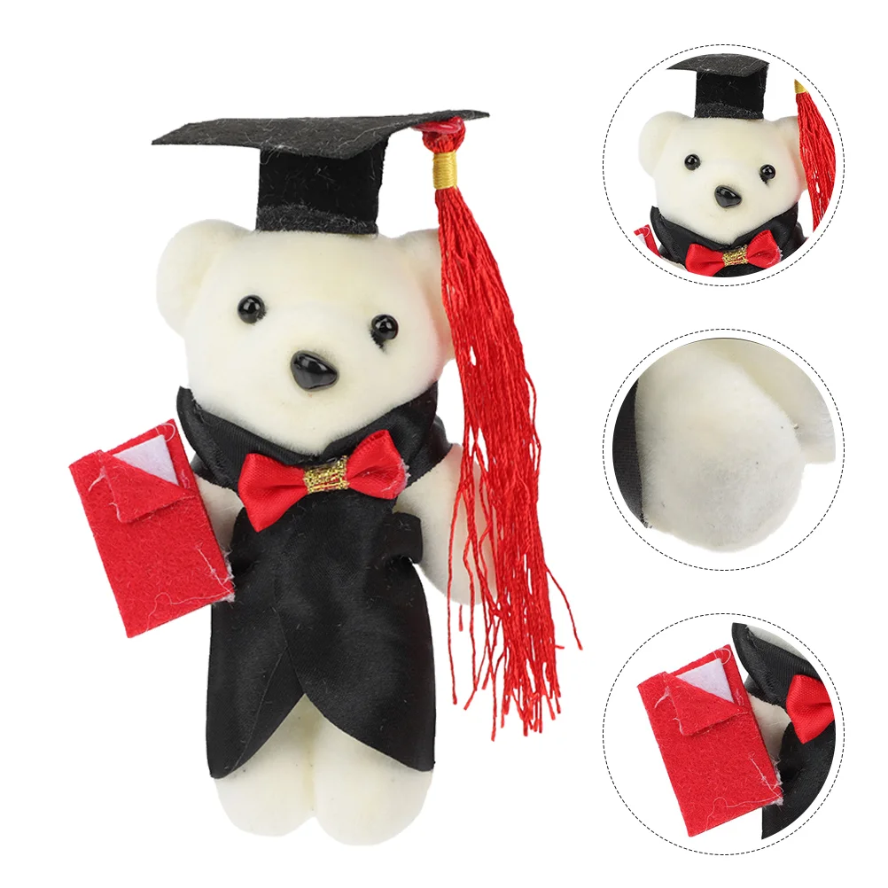 9 piezas temporada de graduación Dr Bear juguete ornamento osos de peluche poliéster relleno fiesta Adorable