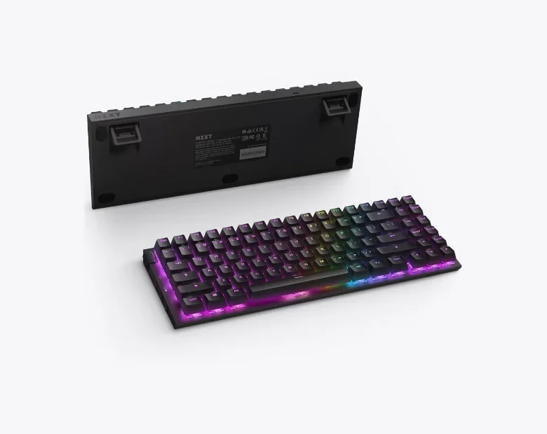 لوحة مفاتيح Nzxt-mini tkl (us) ، أبيض/أسود ، 87 مفتاحًا بالحجم الكامل ، ألعاب بصرية