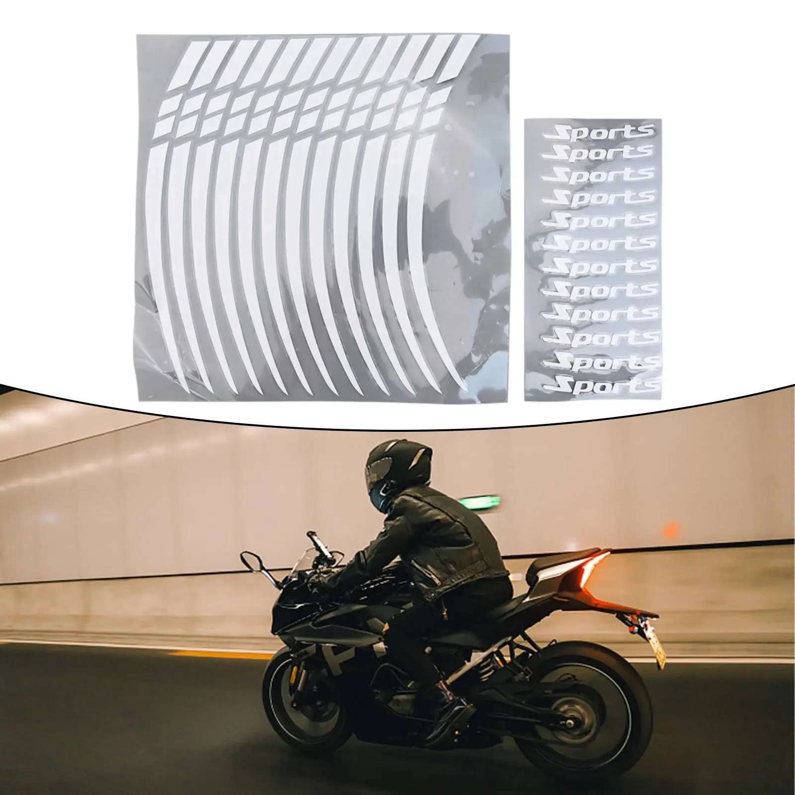 Stay Visible and Stylish with Reflective Motorcycle Bicycle Wheel Rim Stripe Sticker Tape 18 21 Inch 12 Pieces/Set