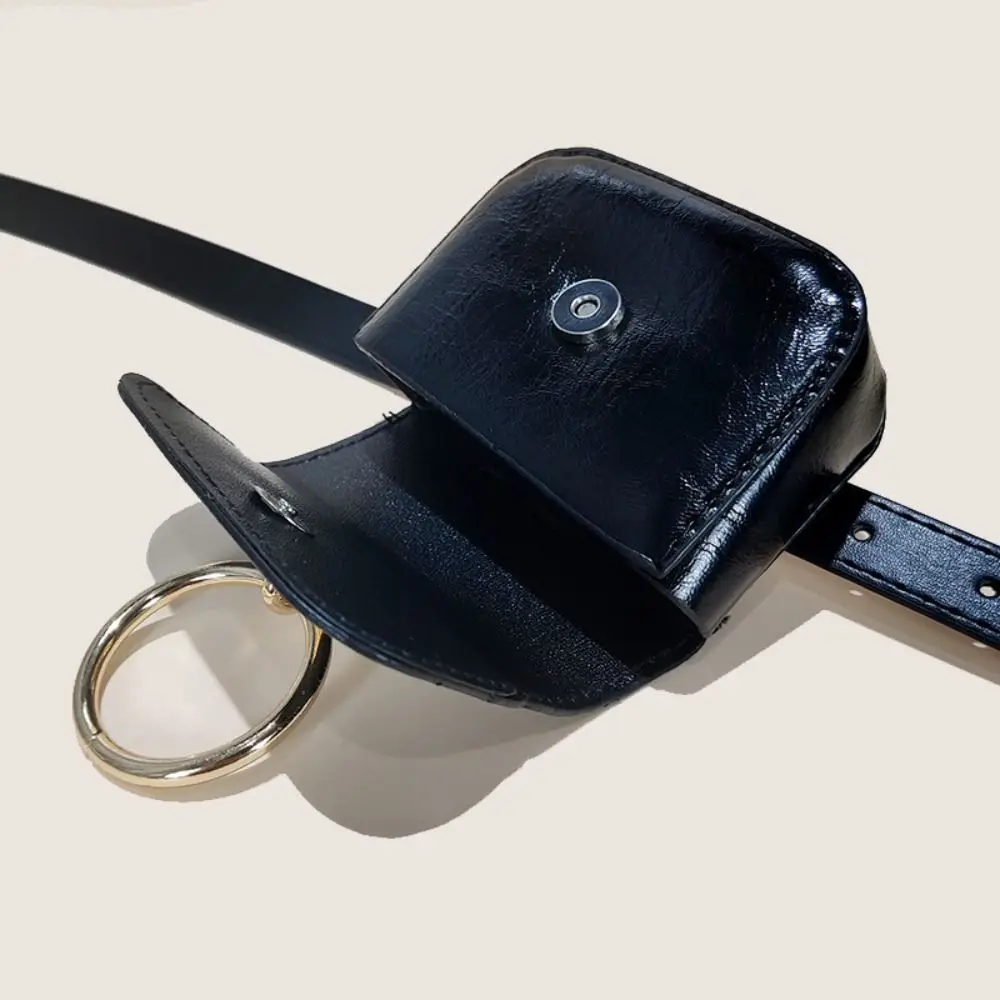 حزام سبيكة الموضة مع الخصر حزمة خمر الجينز ديكور بولي Leather حزام الخصر حزام مشبك قابل للتعديل الخصر حقيبة الخصر الملحقات