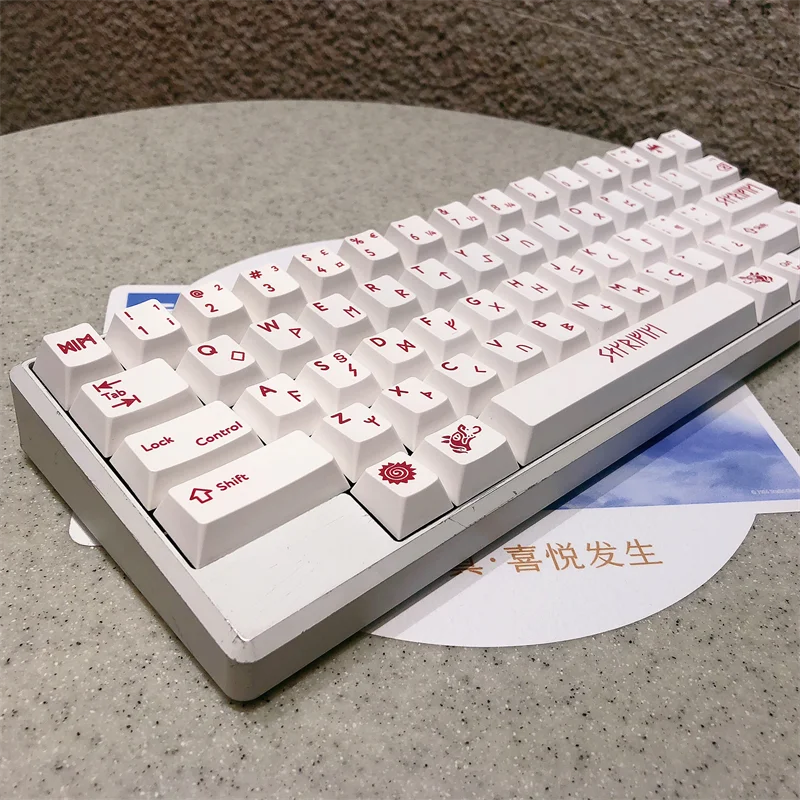 

Extremely Simple White Cherry Profile PBT Keycap for Filco Leopold Cherry Mechanical Keyboard 65/75/87/98/100/104 Keycap