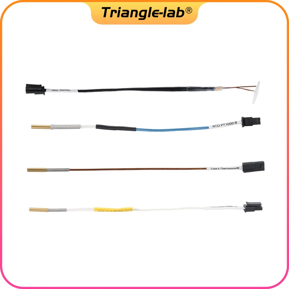 Trianglelab Dragon Ace  Hotend Parts Heatsink Heatblock Heatbreak Heated cartridges Thermistor PT1000 104NT-4 Thermocouples K500