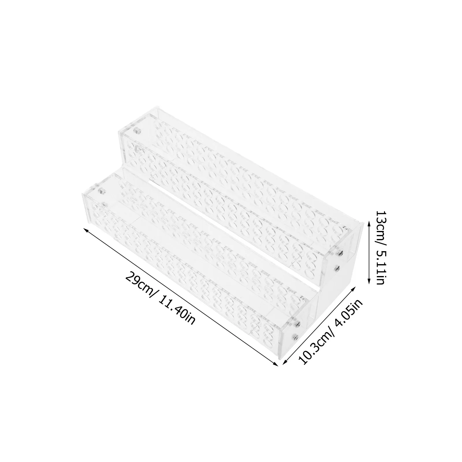 1Pcs Double-Layer 48-Slot Transparent Acrylic Pen Stand Clear Desk Organizer Pencil Holder Pen Display Rack for Office School