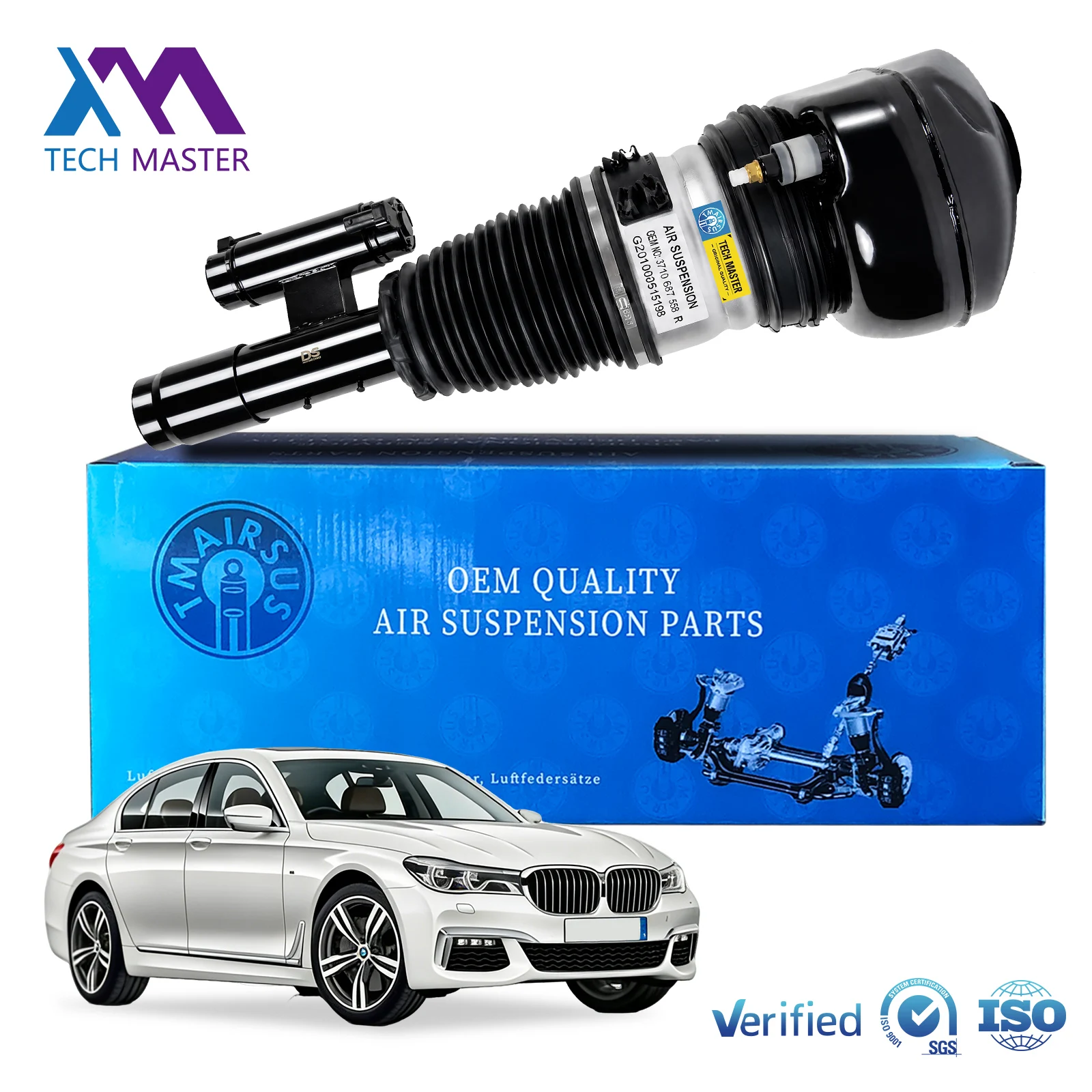 37106877560 Front Right Air Suspension Shock Absorber XDrive For BMW G11 G12 7 Series Airmatic Ride Strut Assembly Parts