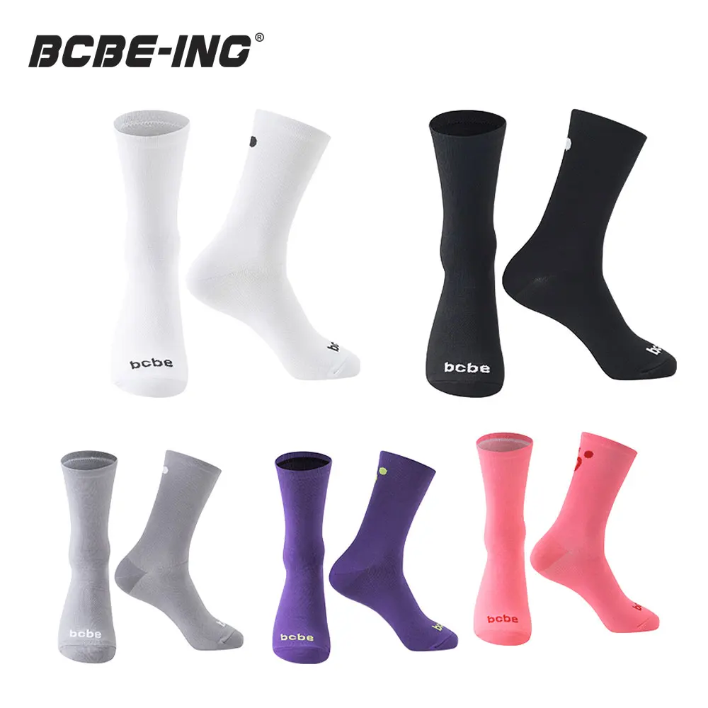 BCBE-ING Cycling Socks Men Women High Quality Breathable Quick Dry Bicycle Socks Sports Outdoor Racing Basketball Knitting Scoks