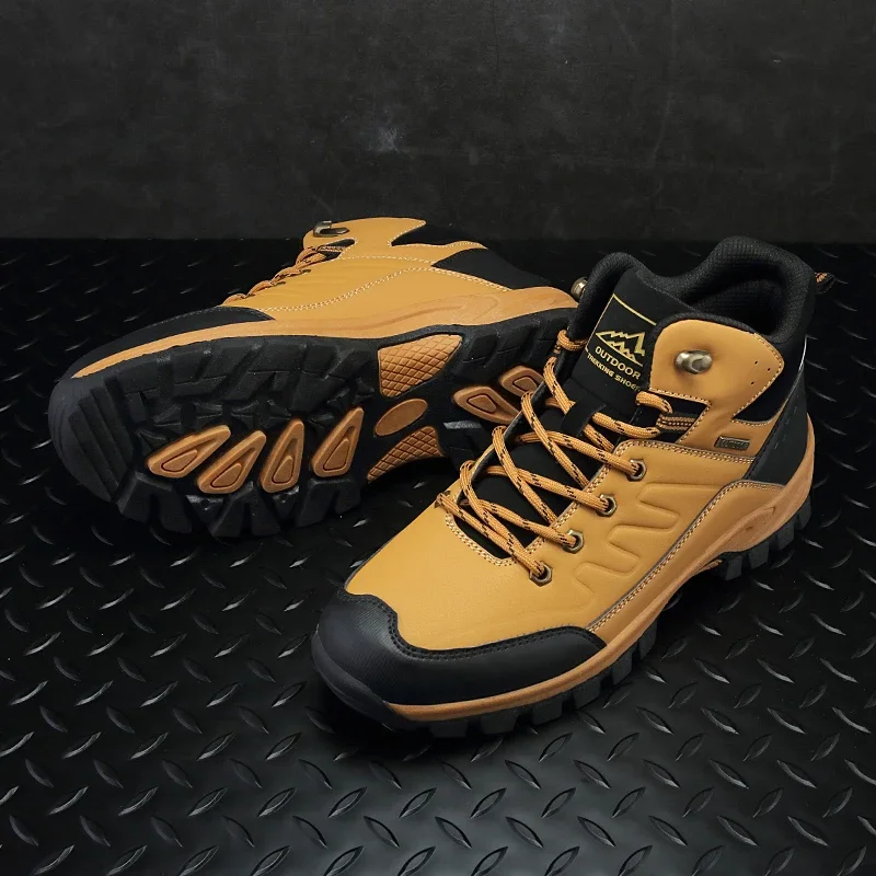 

ELUVA Men Winter Boots Waterproof Anti Slip Snow Boots Thermal Warm Hiking Shoes Lightweight Outdoor Adventure Trekking Shoes