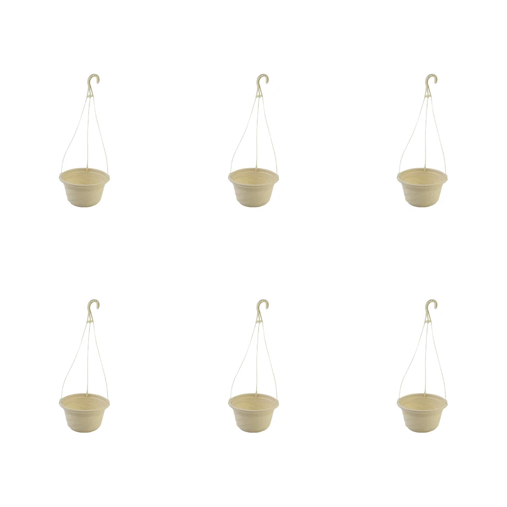 1-6Pcs Hanging Basket Hook-type Wall-Mounted Flower Pot Rattan Succulent Green Radish Flower Pot Stand Balcony Garden Decor