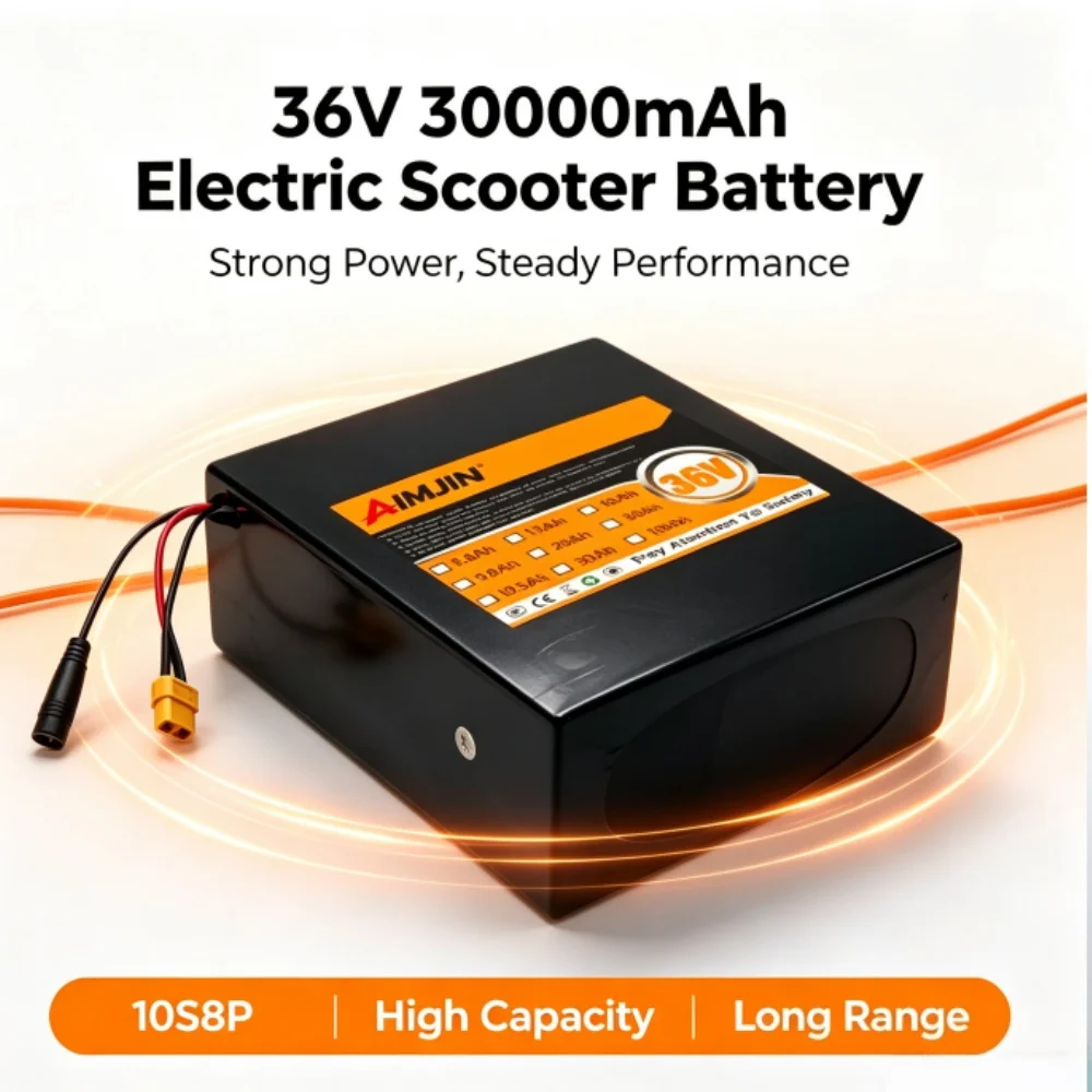 18650 bicycle lithium battery pack equipped with BMS protection 36V 10S8P 30Ah